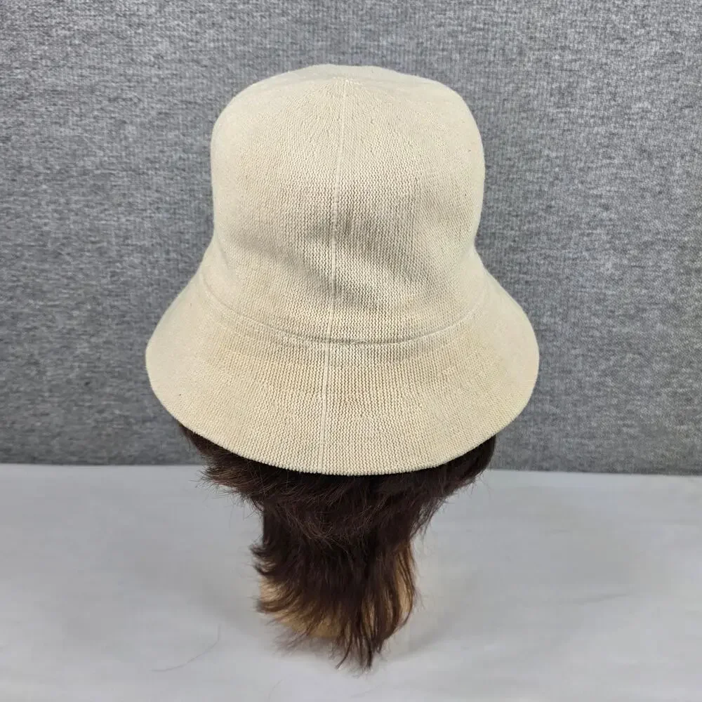 KANGOL KIDS CLASSIC BUCKET HAT – BEIGE KNIT – MADE IN UK – 10